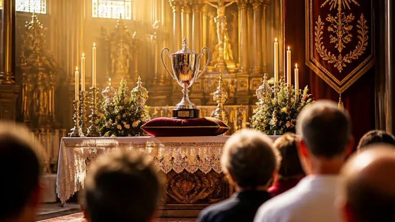 Luis de la Fuente ofrece la Copa del Mundo a la Virgen del Pilar en Zaragoza
