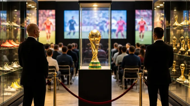 Pamplona expone la Copa del Mundo y reclama ser sede de un partido de la selección